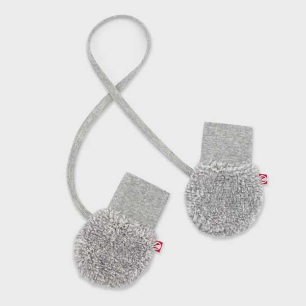 Furry Mittens - Heather Gray