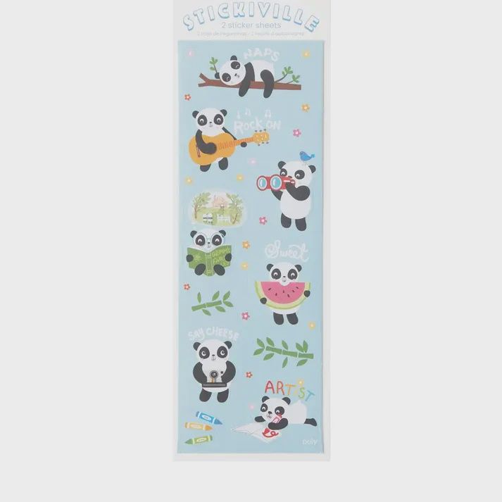 Stickiville Stickers - Playful Pandas