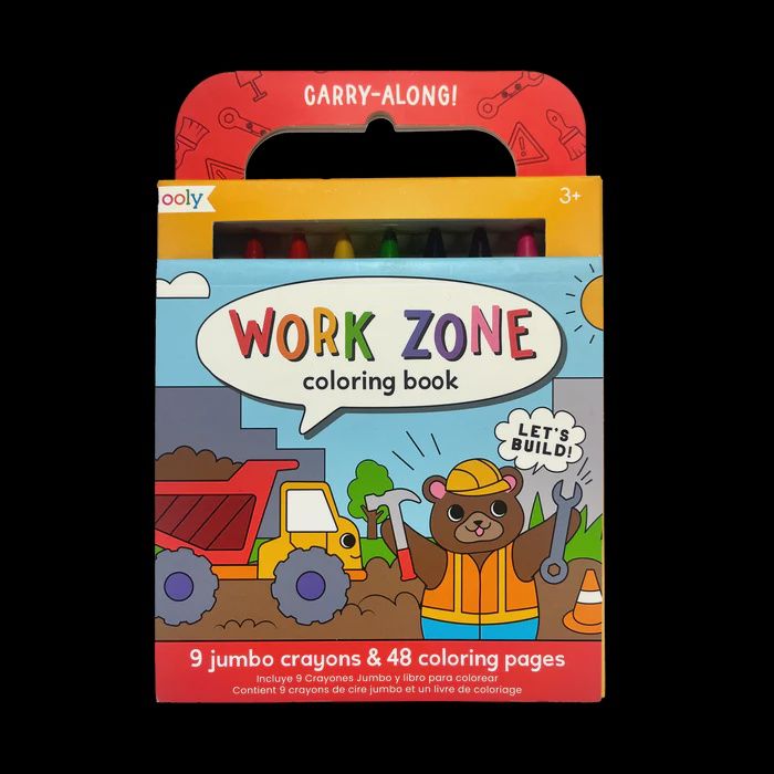 Carry Along Coloring Book Set - Work Zone.