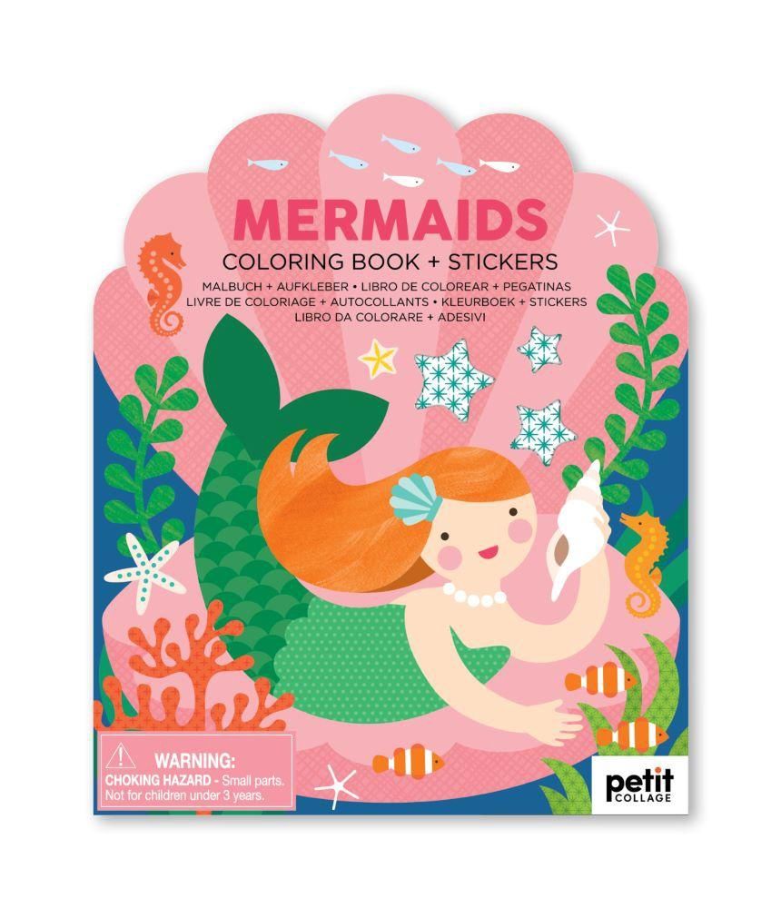 Coloring Book + Stickers:  Mermaids
