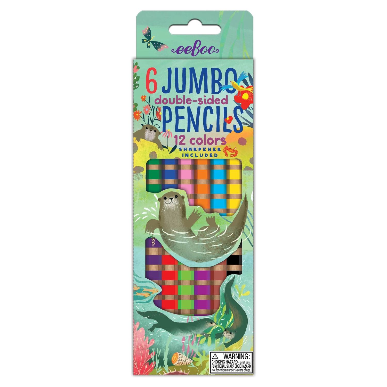 Jumbo Double Sided Colored Pencils - Otters at Play