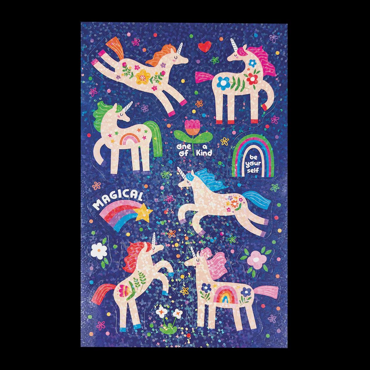 Stickiville Stickers - Magical Unicorns (Holographic Glitter)