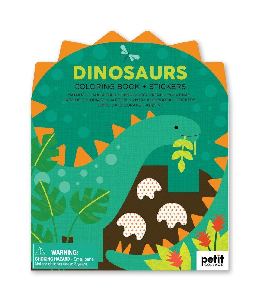 Coloring Book + Stickers:  Dinosaurs