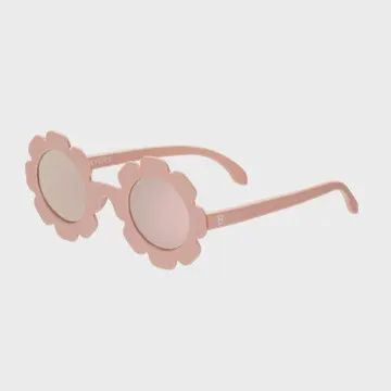Peachy Keen Polarized Flower Sunglasses with Mirrored Lens