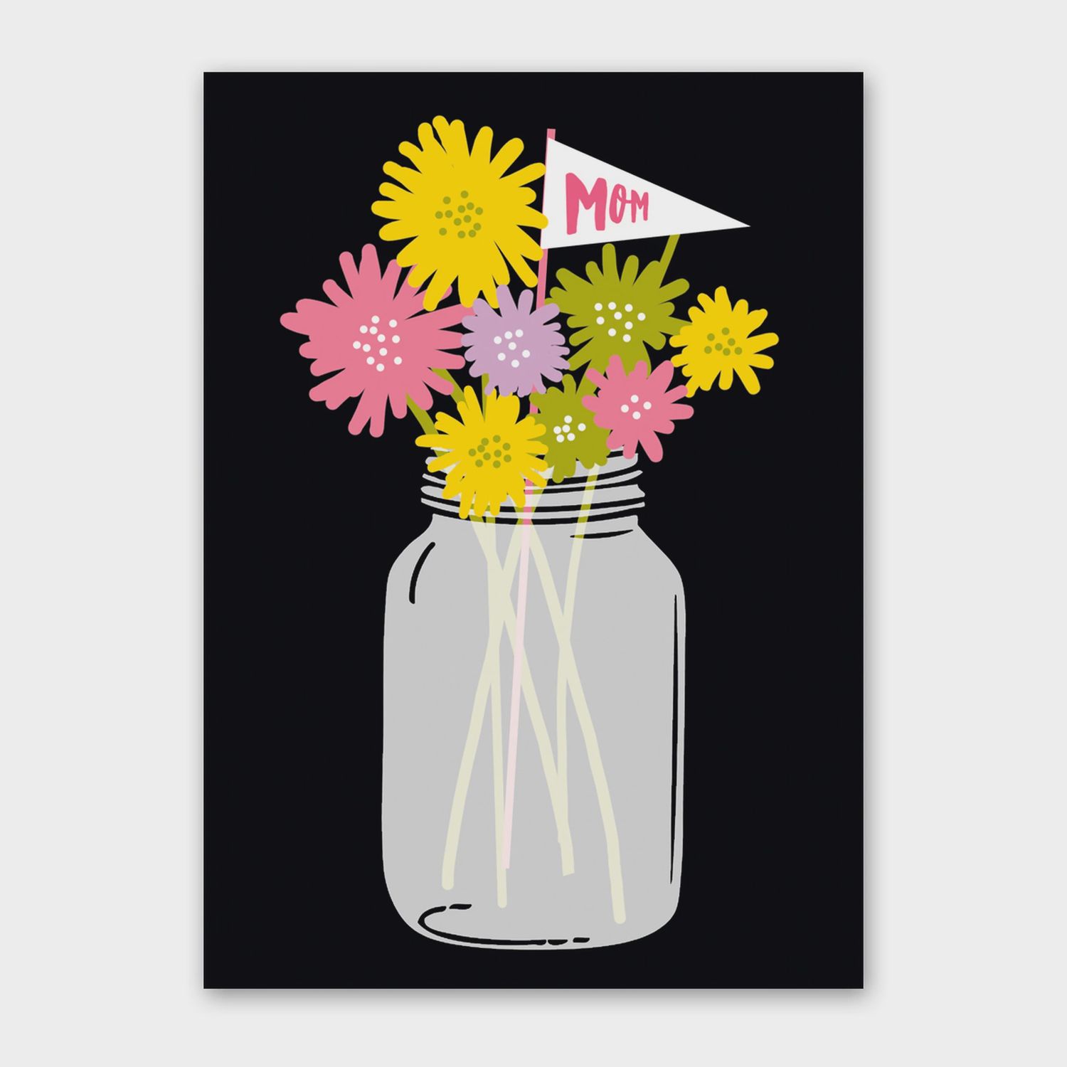 Mason Jar Bouquet Mother's Day Card