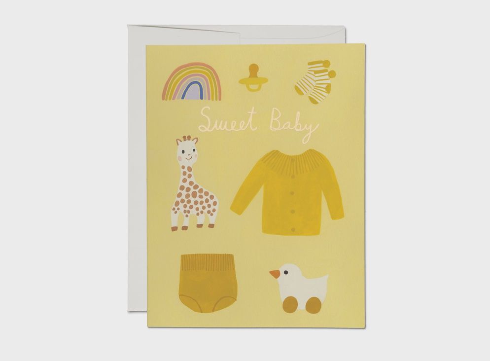 Yellow Sweet Baby Card