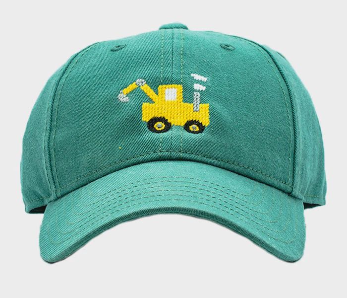 Baseball Hat - Excavator on Moss Green