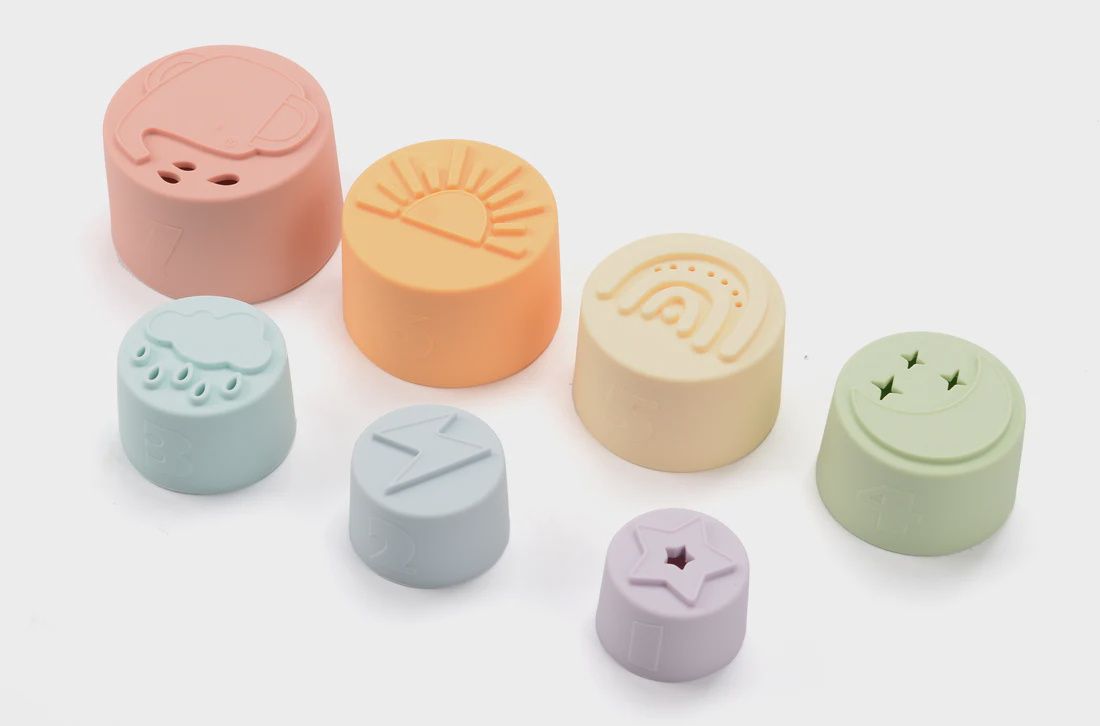 Silicone Stacking Cups - Rainbow