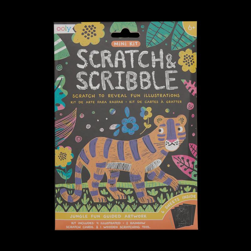 Mini Scratch &amp; Scribble Art Kit - Jungle Fun