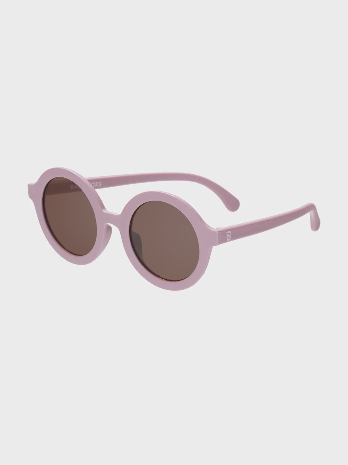 Playfully Plum Euro Round Sunglasses with Amber Lens