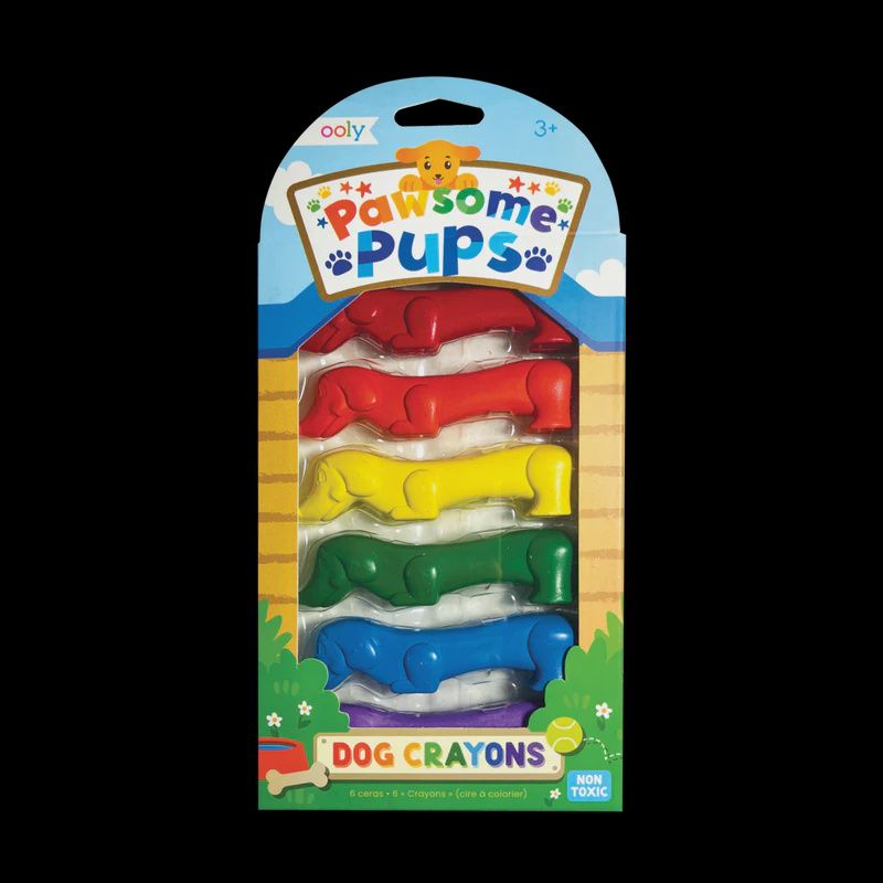 Pawsome Pups Dog Crayons - Set of 6