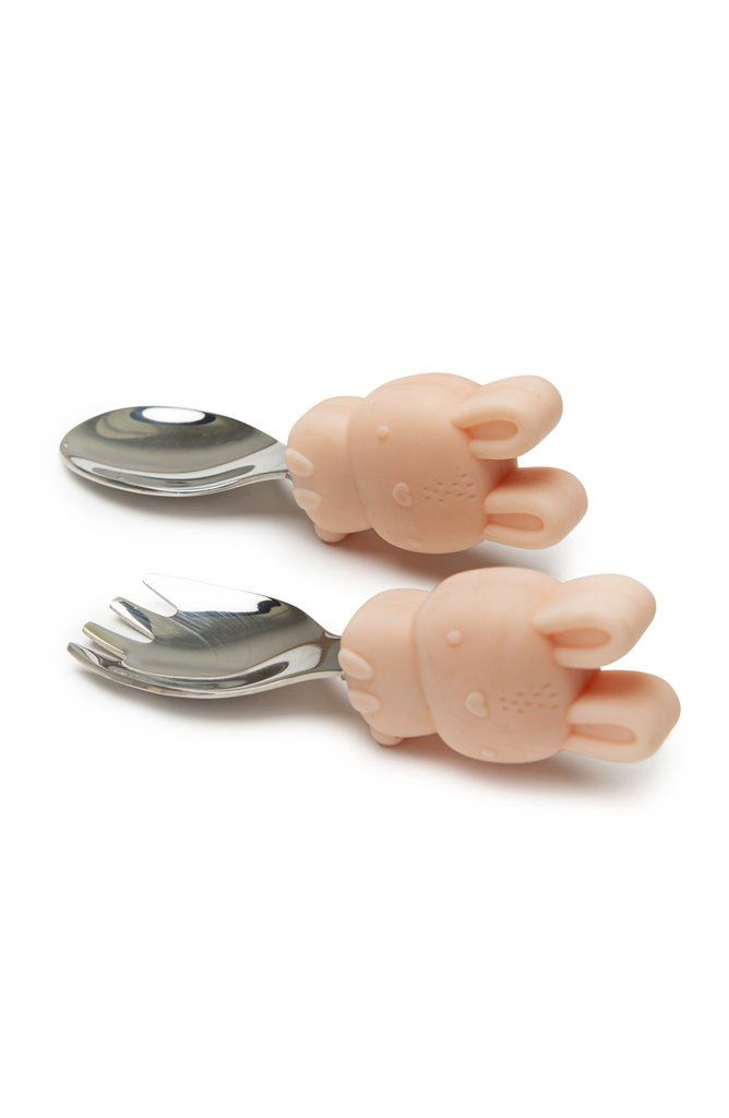 Learning Spoon &amp; Fork Set - Bunny