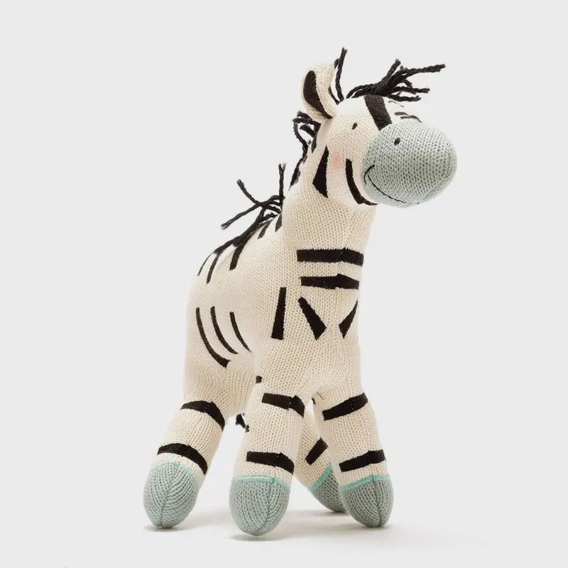 Large Organic Zebra Plush Toy