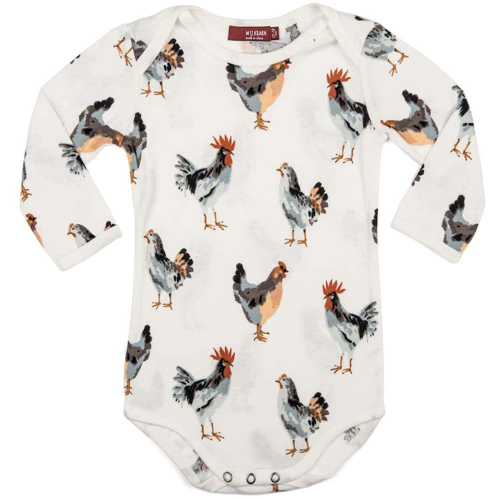 Long Sleeve Onesie - Chicken