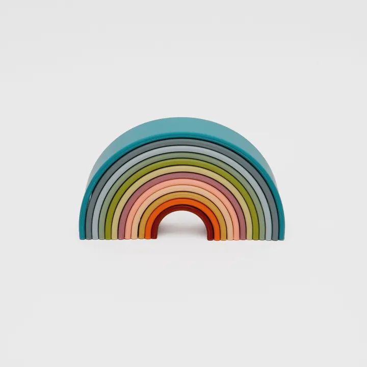 Silicone Toy - Large Nature Rainbow (12 pieces)