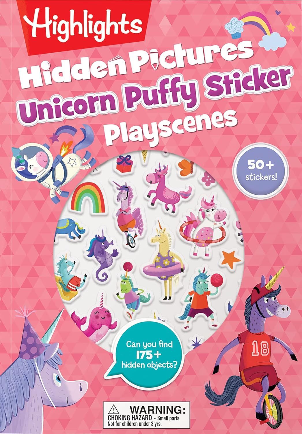 Unicorn Hidden Pictures Puffy Sticker Playscenes