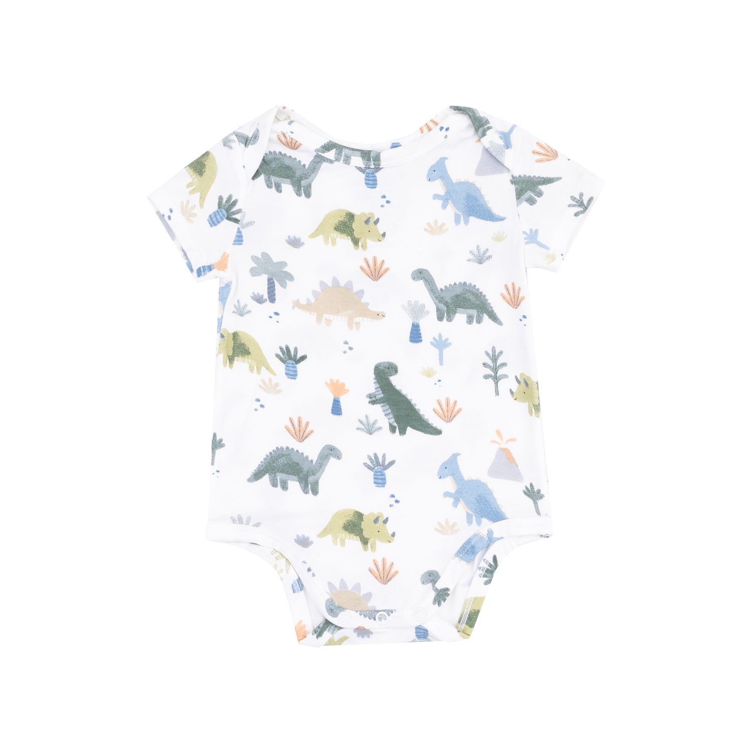Short Sleeve Bodysuit - Soft Dinos
