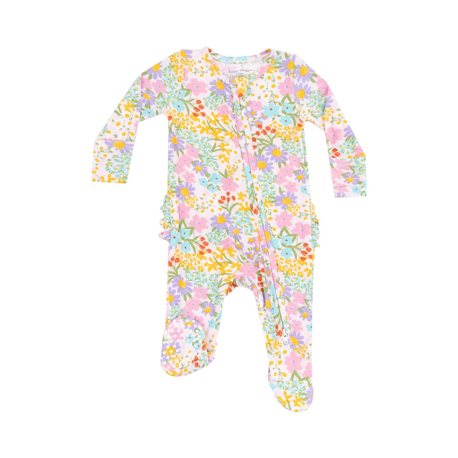 2 Way Zipper Ruffle Footie - Amelia Floral