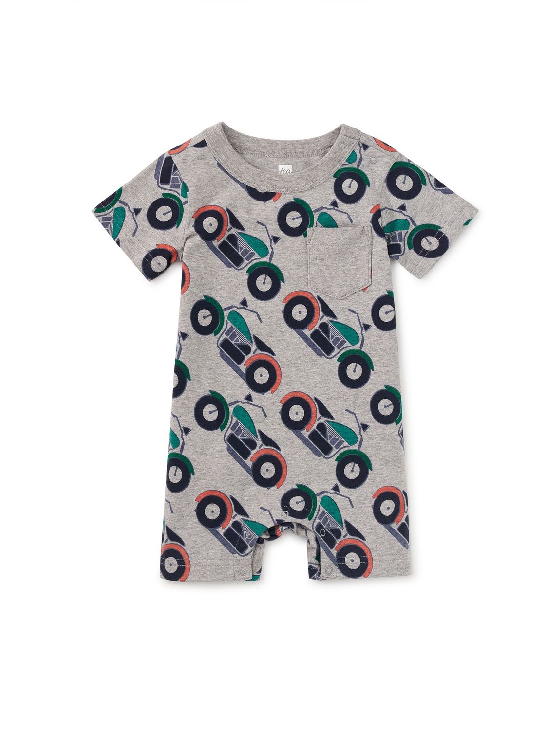 Pocket Shortie Baby Romper - Motocliceta