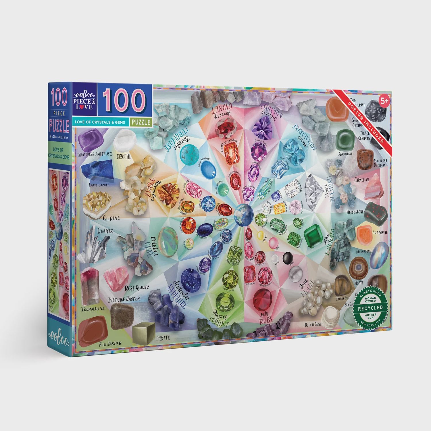 100 Piece Puzzle - Love of Crystals &amp; Gems