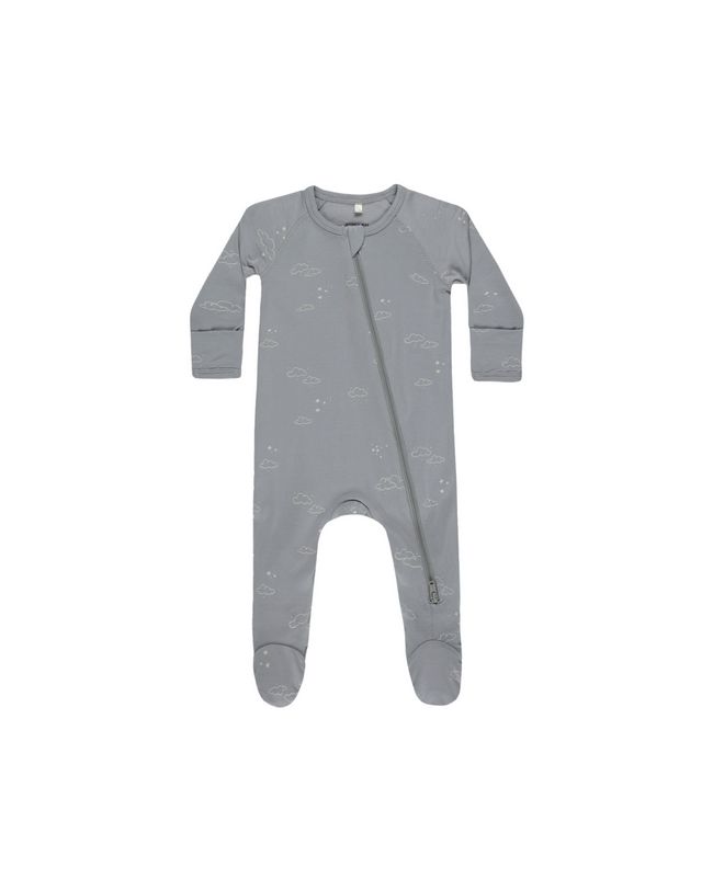 Bamboo Zip Long Sleeve Sleeper Footie - Clouds