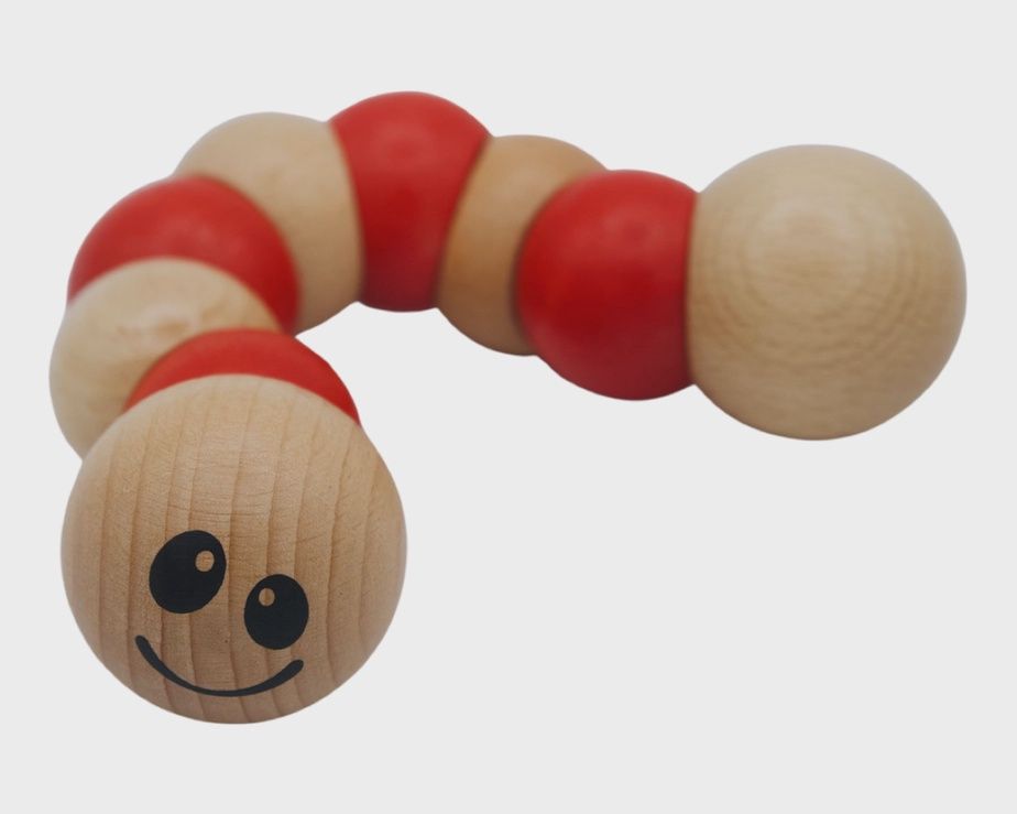 Earthworm - Clutching and Grabbing Toy, Color: Red