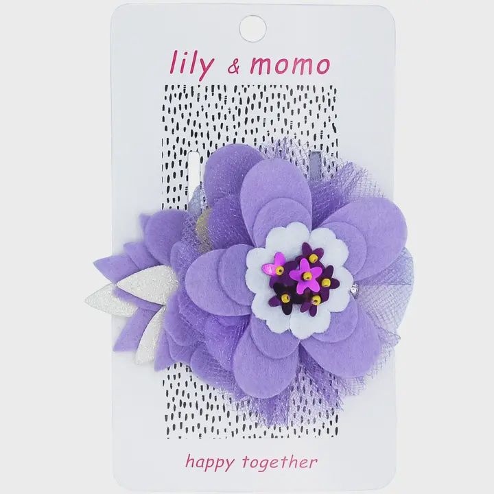 Orchid Flowers Hair Clip - Lilac