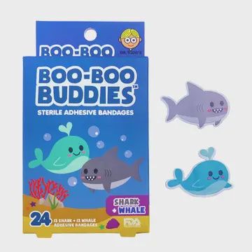 Boo-Boo Buddies: Bandages for your Boo-Boos, Style: Shark &amp; Whale