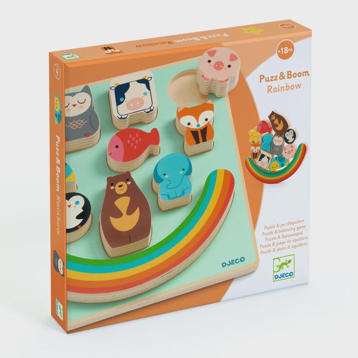 Puzz &amp; Boom Rainbow Wooden Puzzle