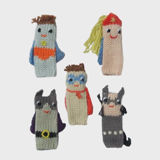 Finger Puppet Set, Style: Superhero