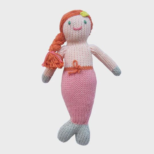 Knit Stuffed Rattle, Style: Mermaid