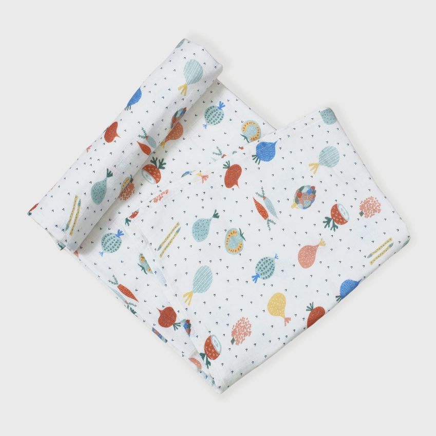 Veggie Salad Baby Swaddle Blanket