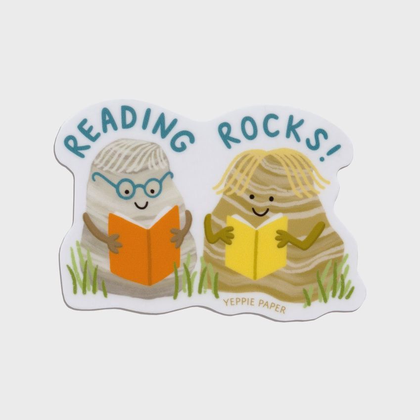 Vinyl Sticker, Style: Reading Rocks