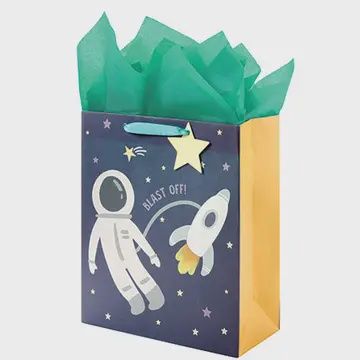 Gift Bag, Title: Outer Space (large blue)