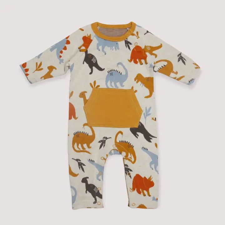 Dino Kangaroo Pocket Jumpsuit