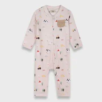 Farm Zipper Baby Coverall Jumpsuit