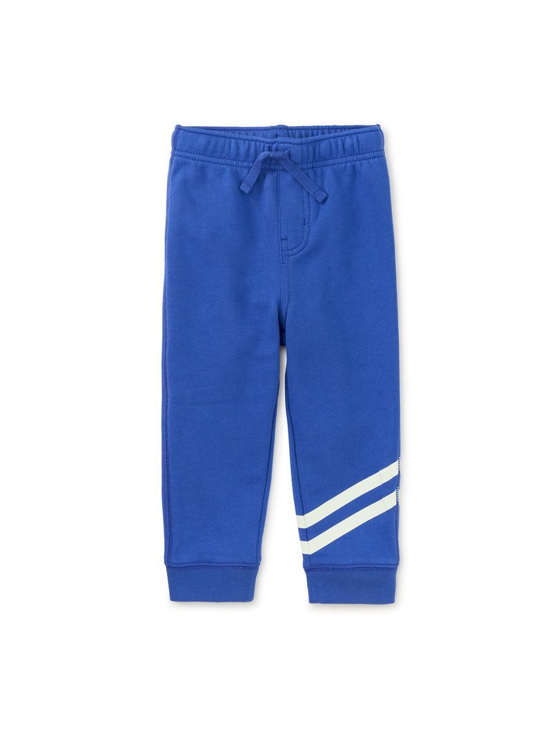 Speedy Striped Joggers - Majorelle Blue