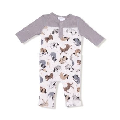 Romper W/ Contrast Sleeves - Cozy Pups