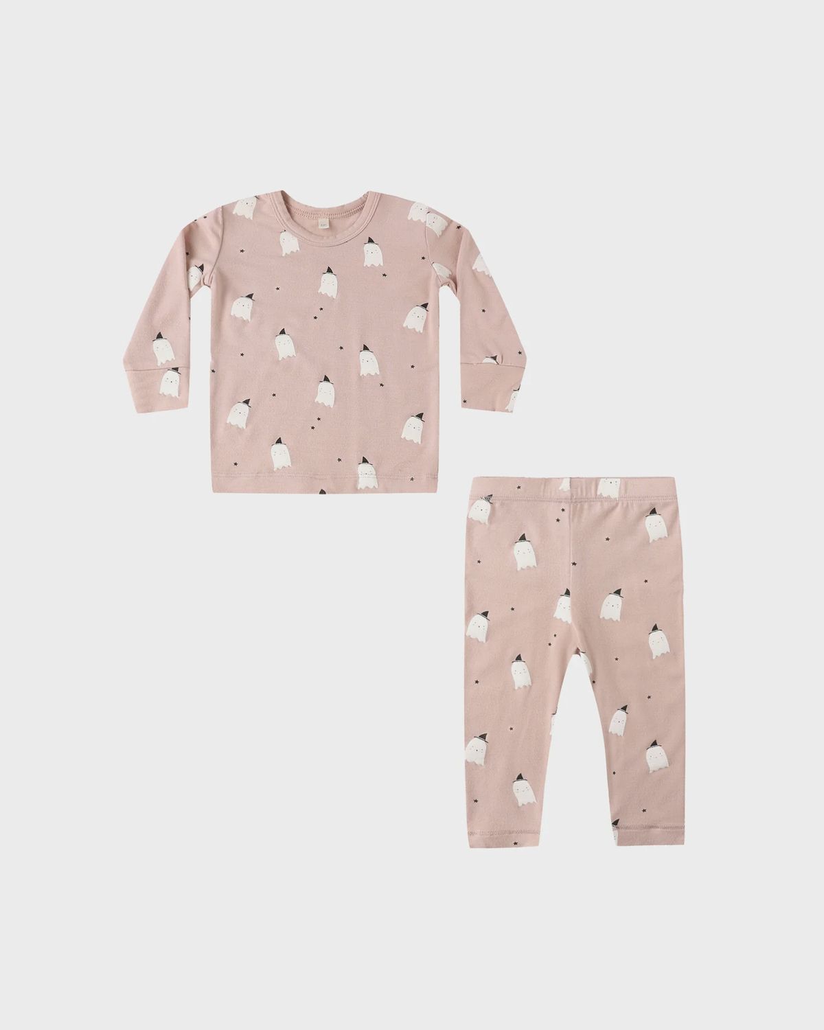 Bamboo Pajama Set Pink Ghosts