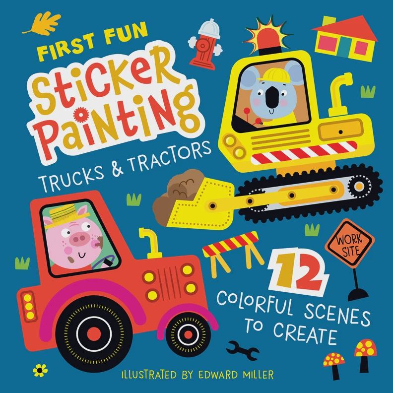 First Fun: Sticker Painting Trucks &amp; Tractors