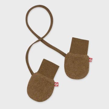 Cozie Fleece Baby Mittens - Heather Mocha