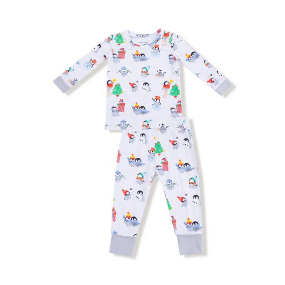 Long Sleeve Loungewear Set - Holiday Penguins