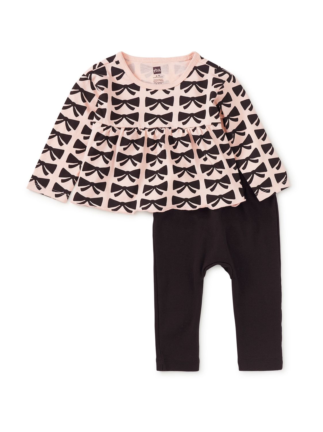 Peplum Top &amp; Pants Baby Set - Bow