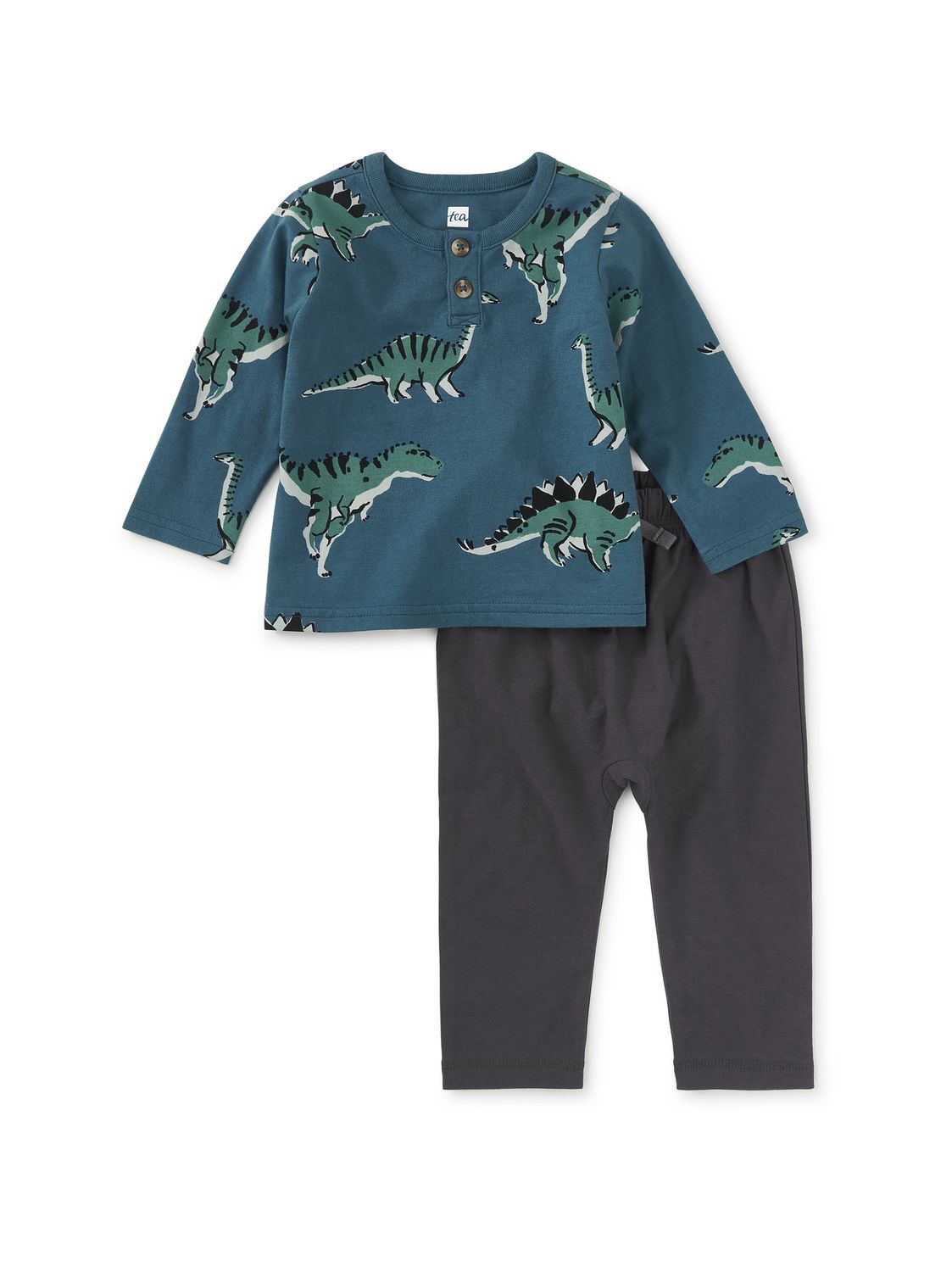 Henley Baby Set - Dynamic Dinos