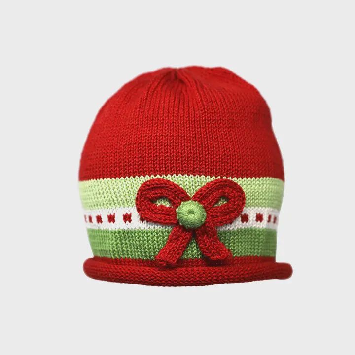 Knit Baby Hat - Bow