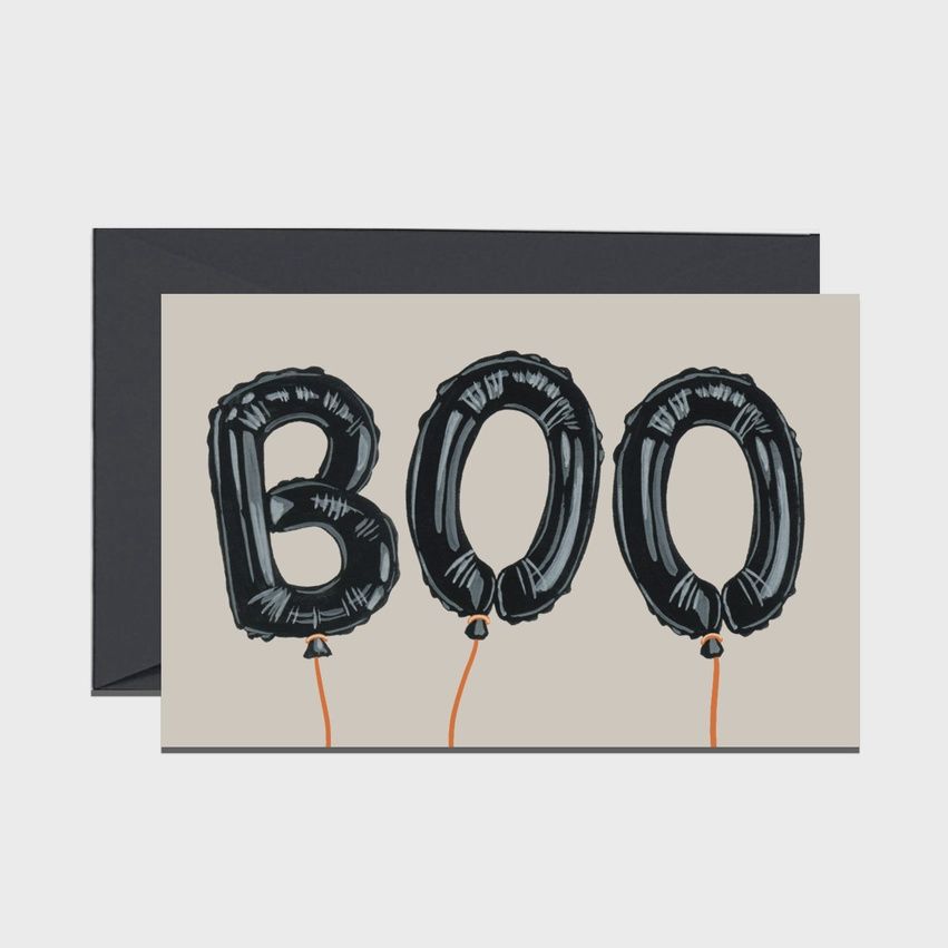 Boo Balloons Mini Enclosure Halloween Card
