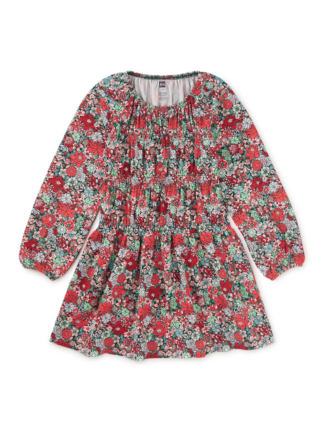 Smocked Blouson Dress - Suzhou Garden Floral