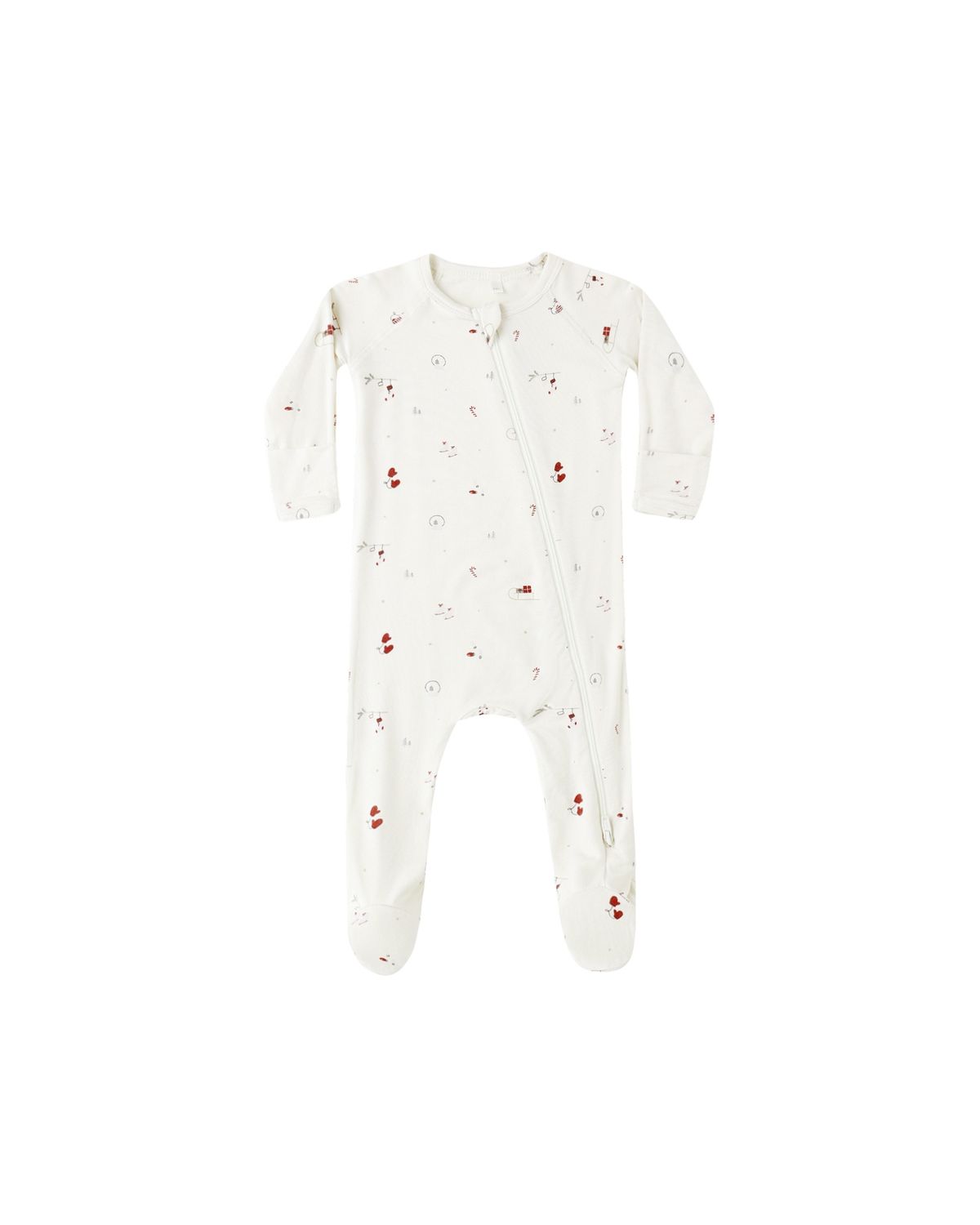 Bamboo Zip Long Sleeve Sleeper Footie - Winter Wonderland