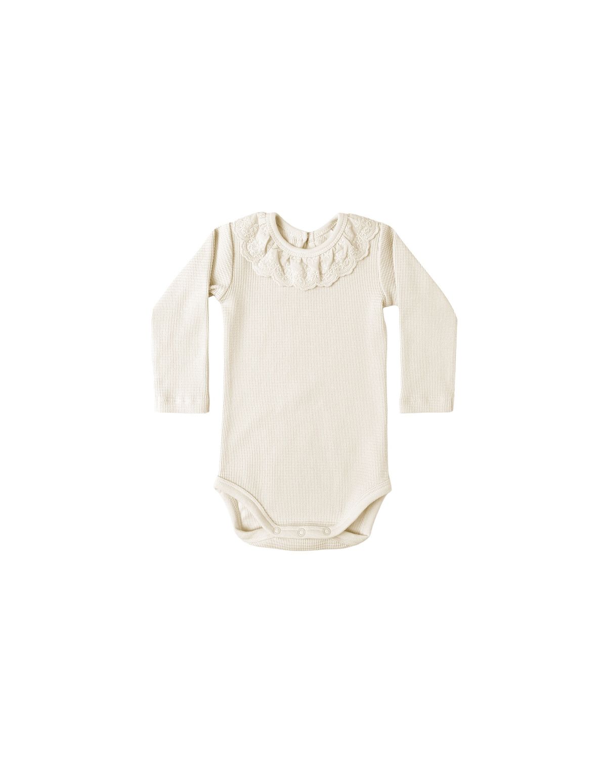 Ruffle Collar Bodysuit - Natural