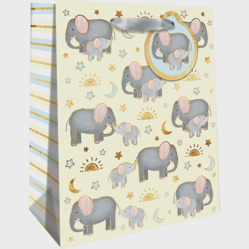 Gift Bag - Baby Elephants - Medium